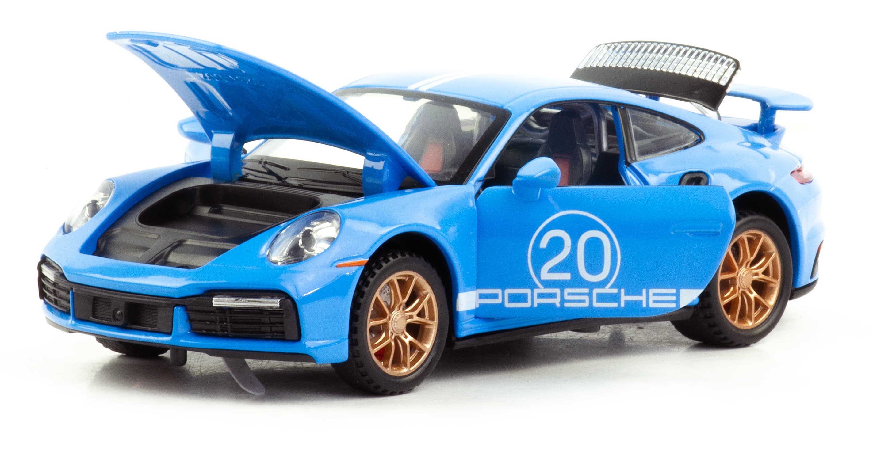 Металлическая машинка Mini Auto 1:32 «Porsche 911 Turbo S» 3230В, свет, звук, инерционная / Микс