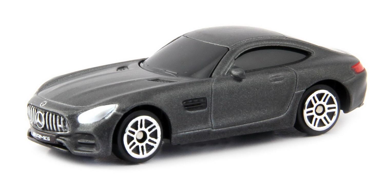 Машина металлическая RMZ City 1:64 Mercedes-Benz GT S AMG 2018, без механизмов, чёрный матовый цвет