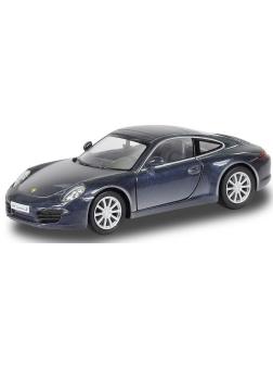 Машина металлическая RMZ City 1:32 Porsche 911 Carrea S, синий цвет, двери открываются