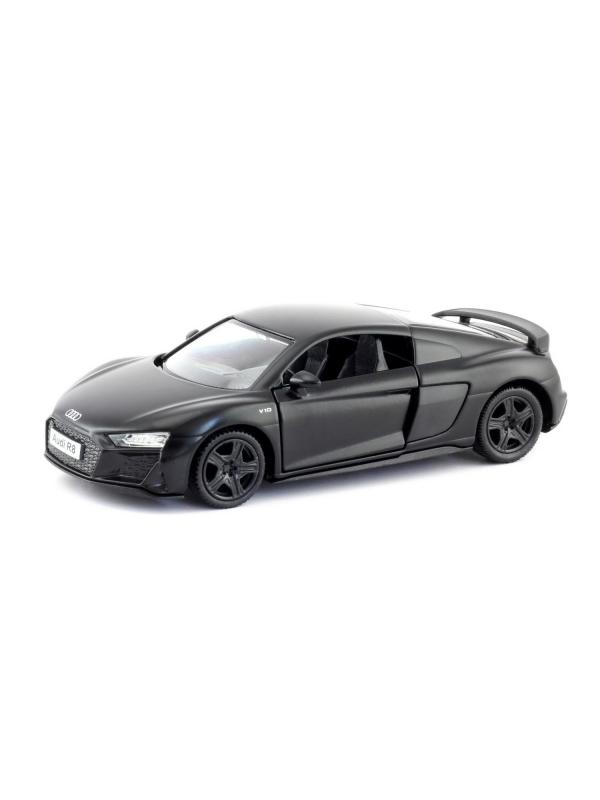 Машина металлическая RMZ City 1:32 Audi R8 2019, черный матовый цвет, двери открываются