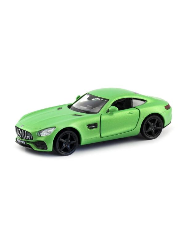 Машина металлическая RMZ City 1:32 Mercedes Benz AMG GT S LP570, 2018 зеленый матовый цвет, двери открываются