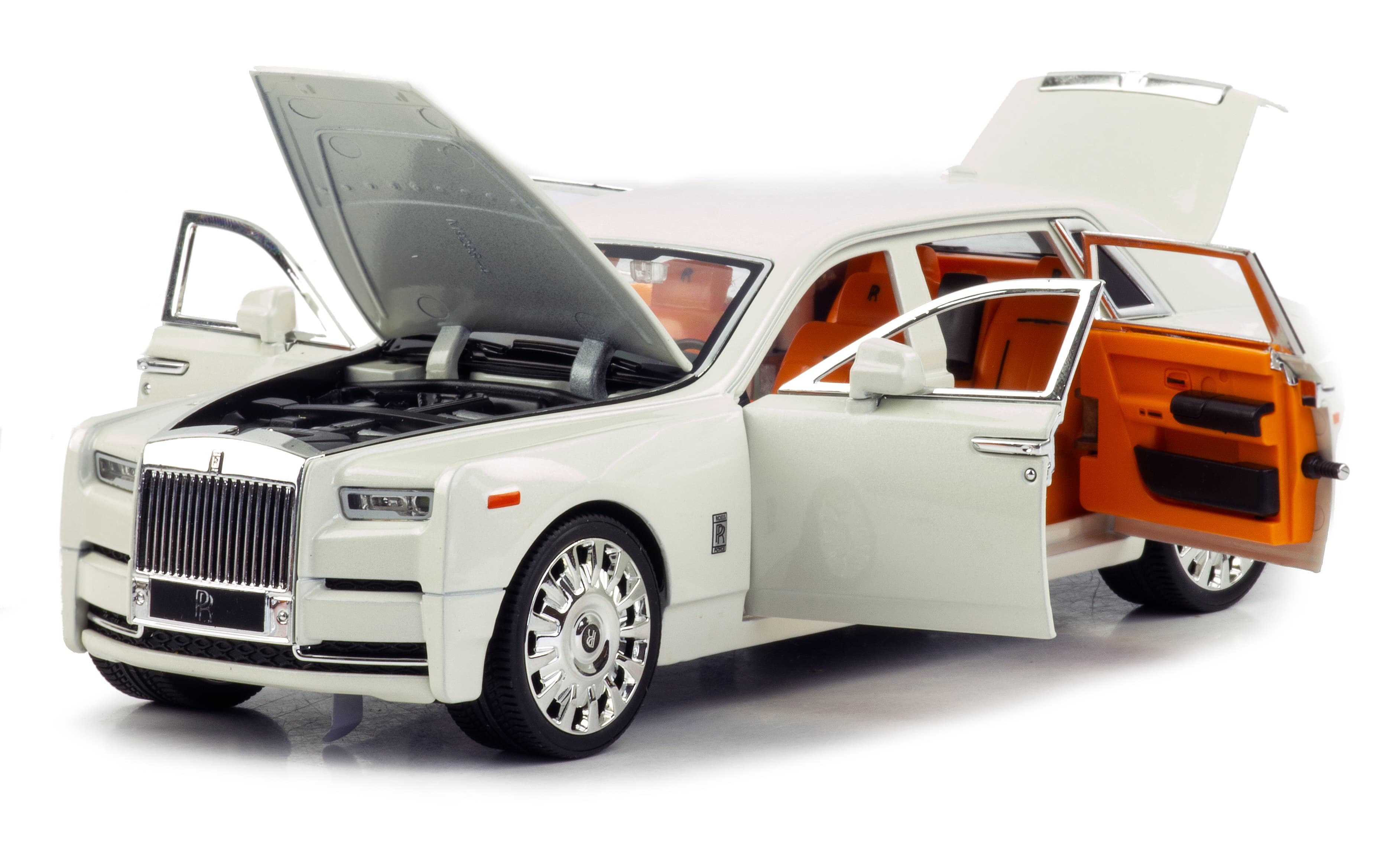 Металлическая машинка XLG 1:20 «Rolls-Royce» M929S, 25 см., инерционная, свет, звук / Белый
