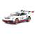 Металлическая машинка Mini Auto 1:24 «Porsche 911 GT3 RSR» 3238B, 20 см., инерционная, свет, звук / Бело-красный