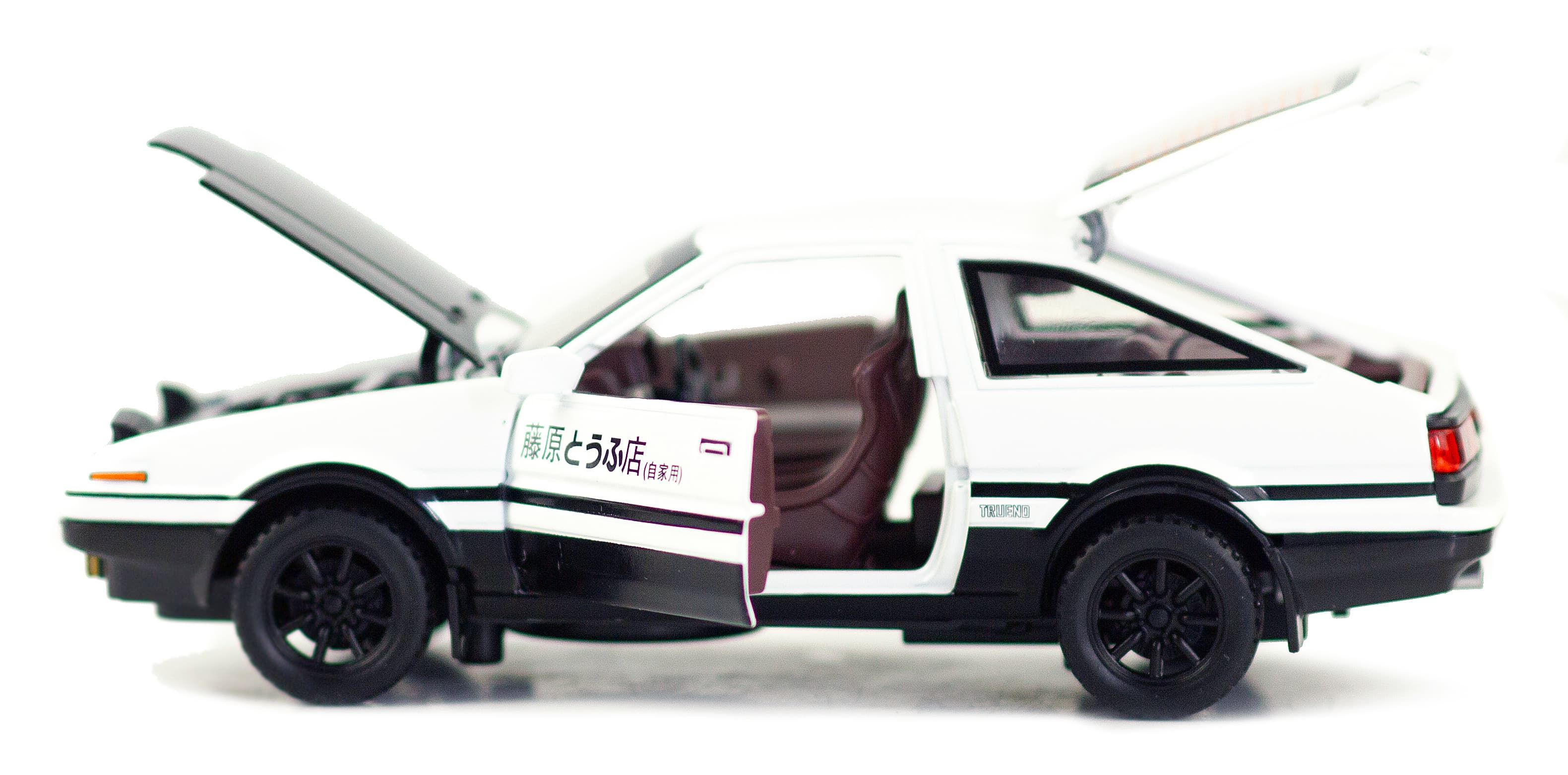 Металлическая машинка MiniAuto 1:28 «Toyota Sprinter Trueno AE86» 3241B инерционная, свет, звук / Микс