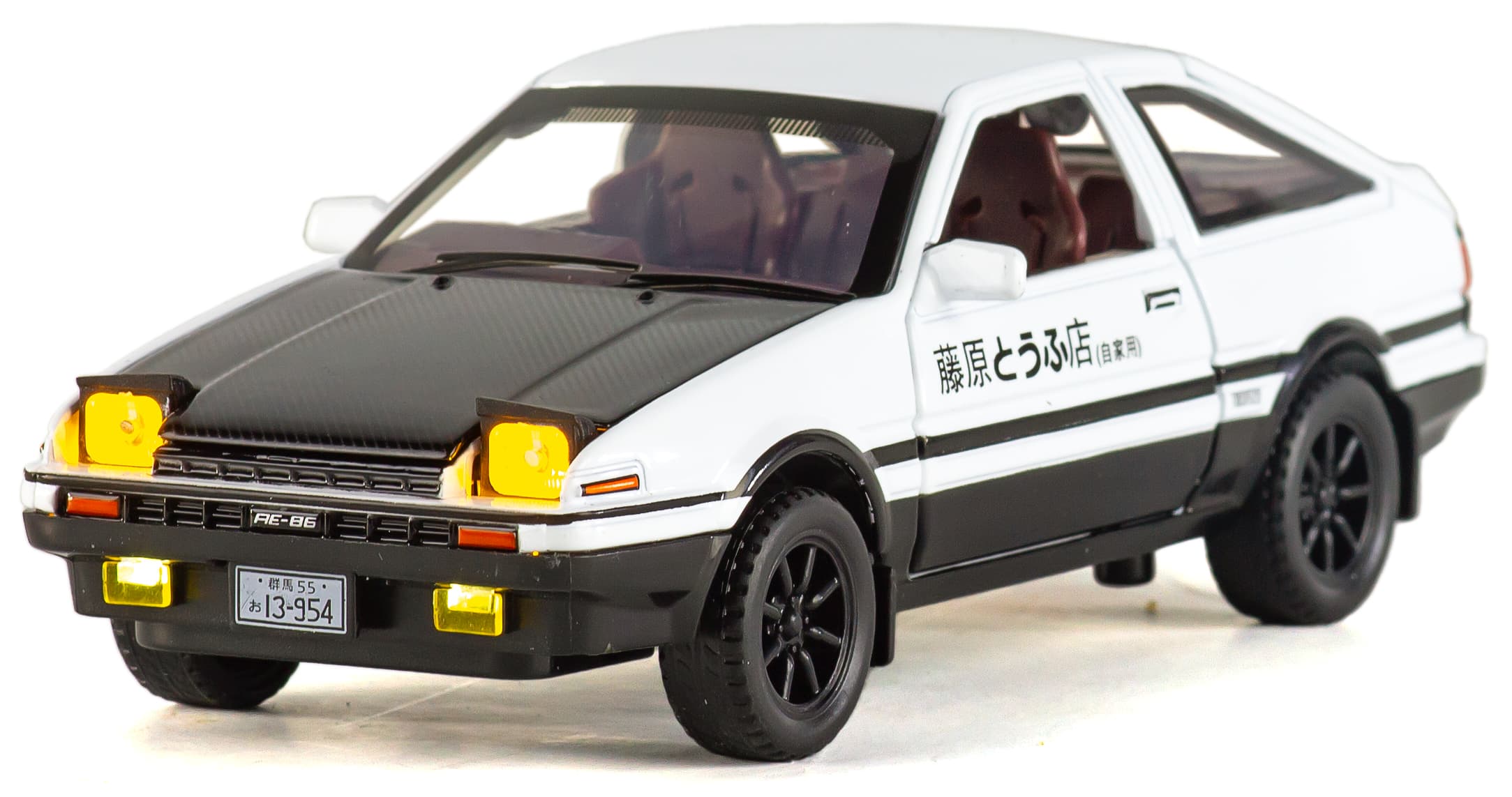 Металлическая машинка MiniAuto 1:28 «Toyota Sprinter Trueno AE86» 3241B инерционная, свет, звук / Микс