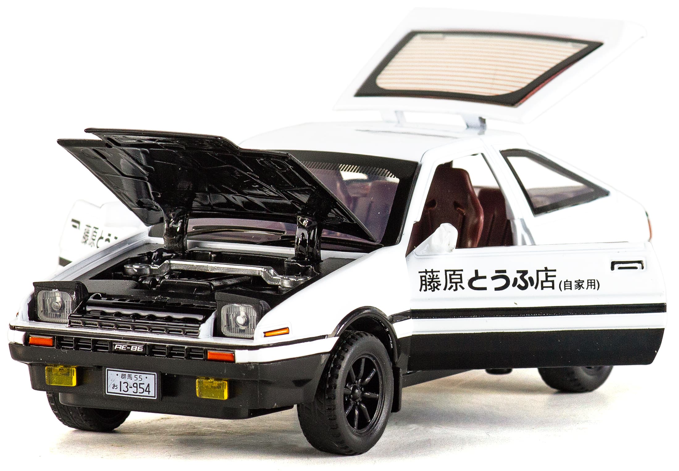 Металлическая машинка MiniAuto 1:28 «Toyota Sprinter Trueno AE86» 3241B инерционная, свет, звук / Микс