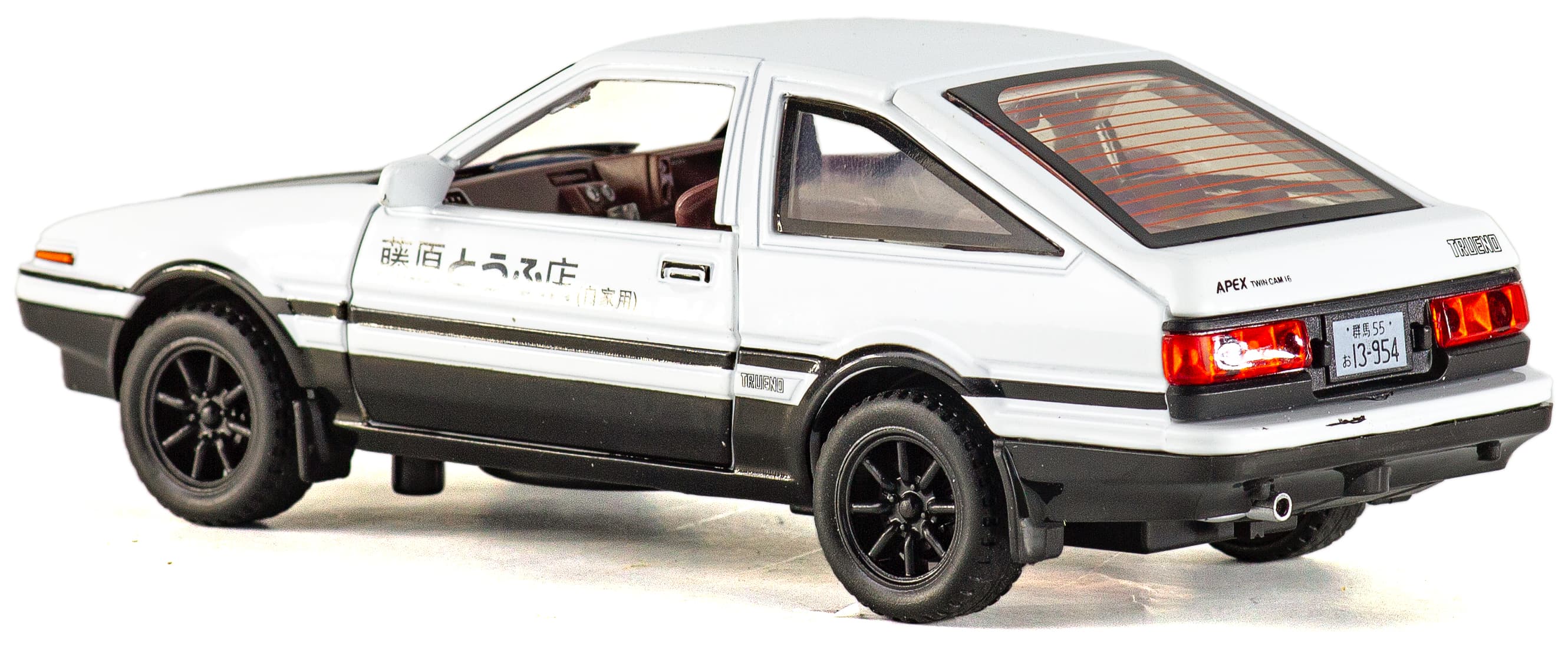 Металлическая машинка MiniAuto 1:28 «Toyota Sprinter Trueno AE86» 3241B инерционная, свет, звук / Микс