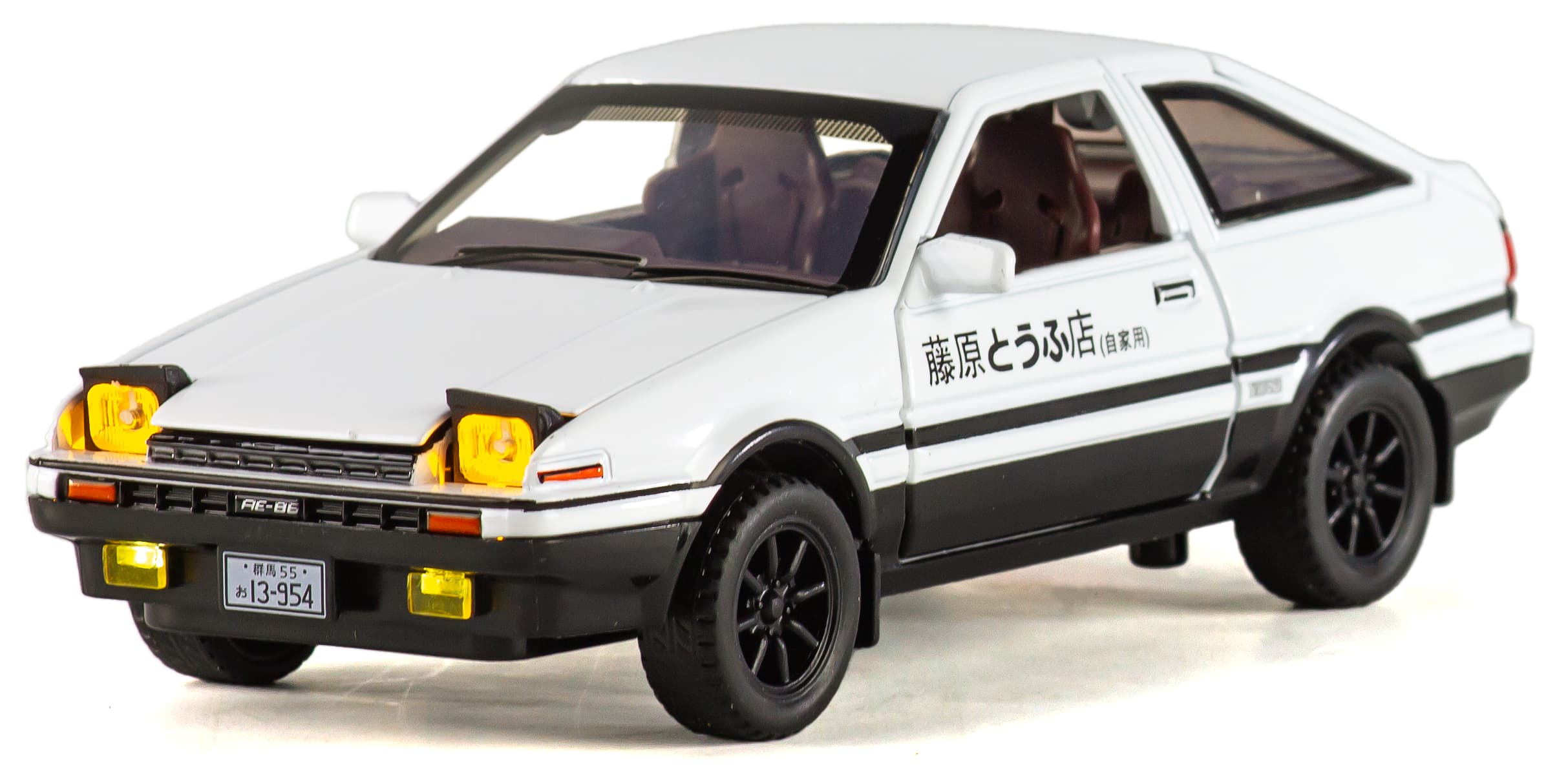 Металлическая машинка MiniAuto 1:28 «Toyota Sprinter Trueno AE86» 3241B инерционная, свет, звук / Микс