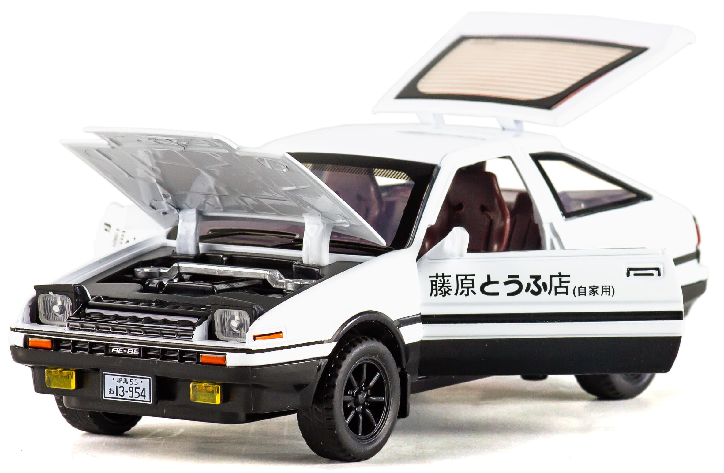 Металлическая машинка MiniAuto 1:28 «Toyota Sprinter Trueno AE86» 3241B инерционная, свет, звук / Микс