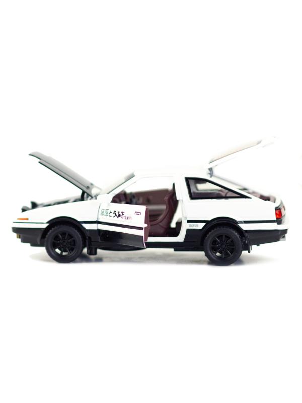 Металлическая машинка MiniAuto 1:28 «Toyota Sprinter Trueno AE86» 3241B инерционная, свет, звук / Микс