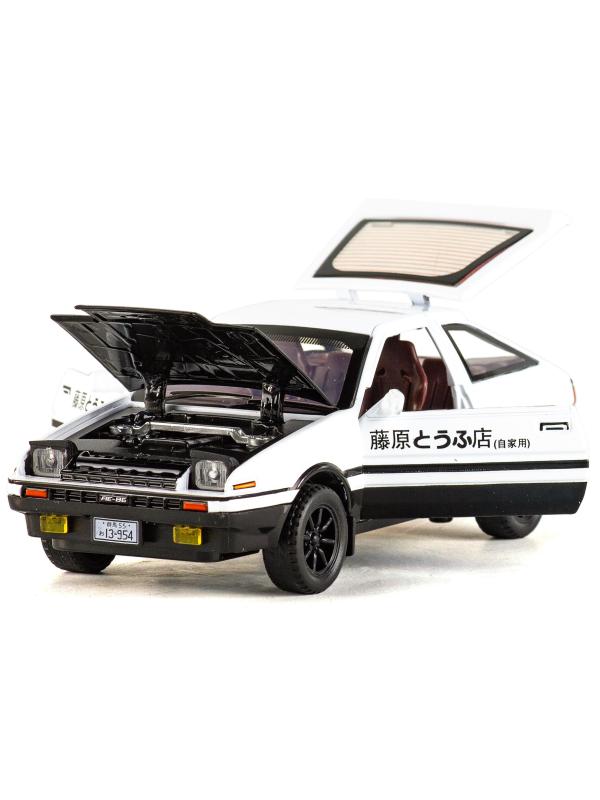 Металлическая машинка MiniAuto 1:28 «Toyota Sprinter Trueno AE86» 3241B инерционная, свет, звук / Микс