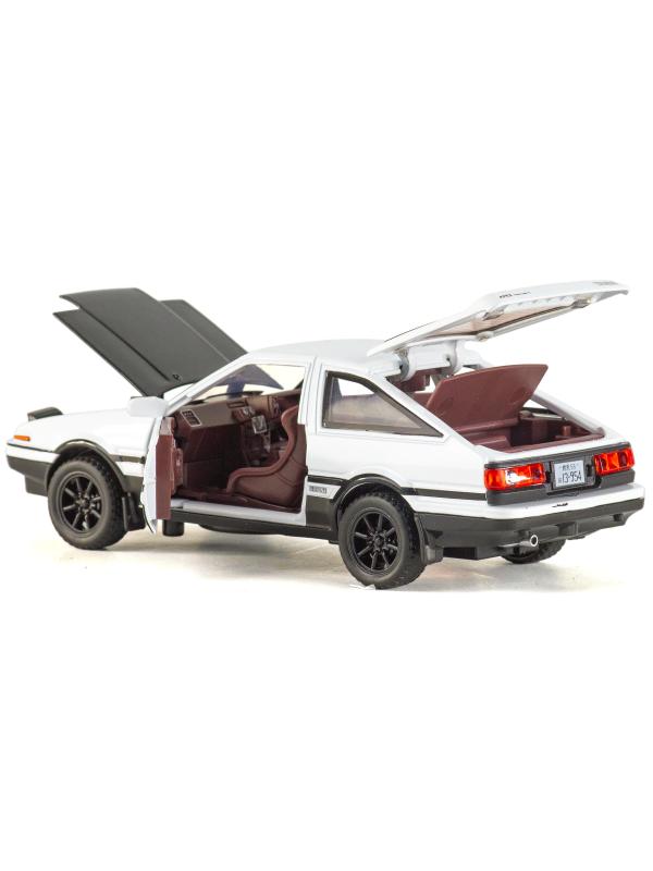 Металлическая машинка MiniAuto 1:28 «Toyota Sprinter Trueno AE86» 3241B инерционная, свет, звук / Микс