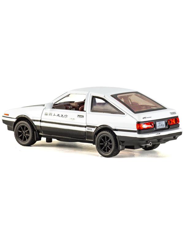 Металлическая машинка MiniAuto 1:28 «Toyota Sprinter Trueno AE86» 3241B инерционная, свет, звук / Микс