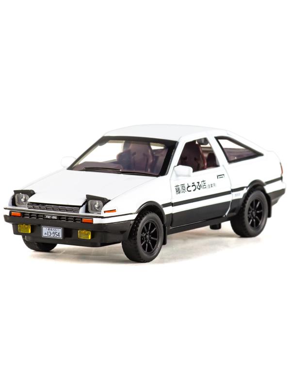 Металлическая машинка MiniAuto 1:28 «Toyota Sprinter Trueno AE86» 3241B инерционная, свет, звук / Микс