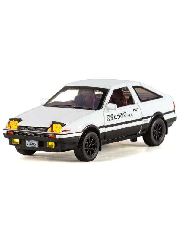 Металлическая машинка MiniAuto 1:28 «Toyota Sprinter Trueno AE86» 3241B инерционная, свет, звук / Микс