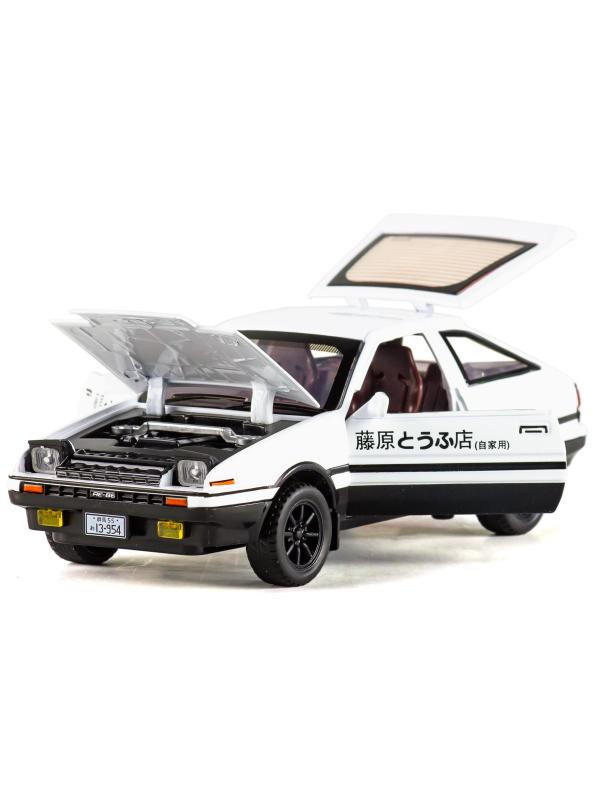 Металлическая машинка MiniAuto 1:28 «Toyota Sprinter Trueno AE86» 3241B инерционная, свет, звук / Микс