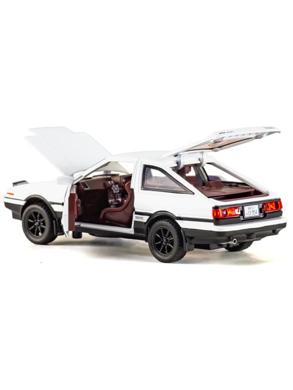 Металлическая машинка MiniAuto 1:28 «Toyota Sprinter Trueno AE86» 3241B инерционная, свет, звук / Микс