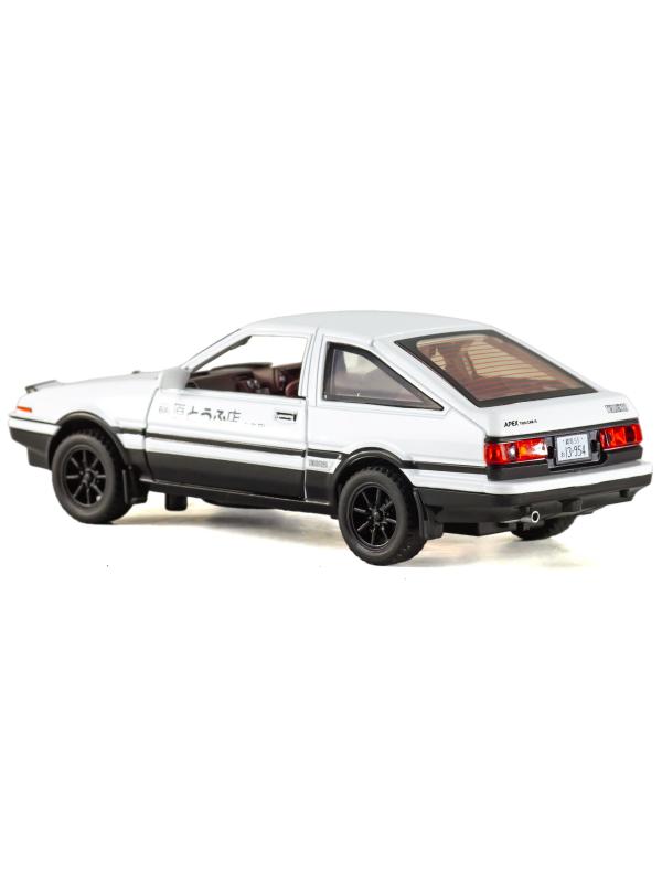 Металлическая машинка MiniAuto 1:28 «Toyota Sprinter Trueno AE86» 3241B инерционная, свет, звук / Микс