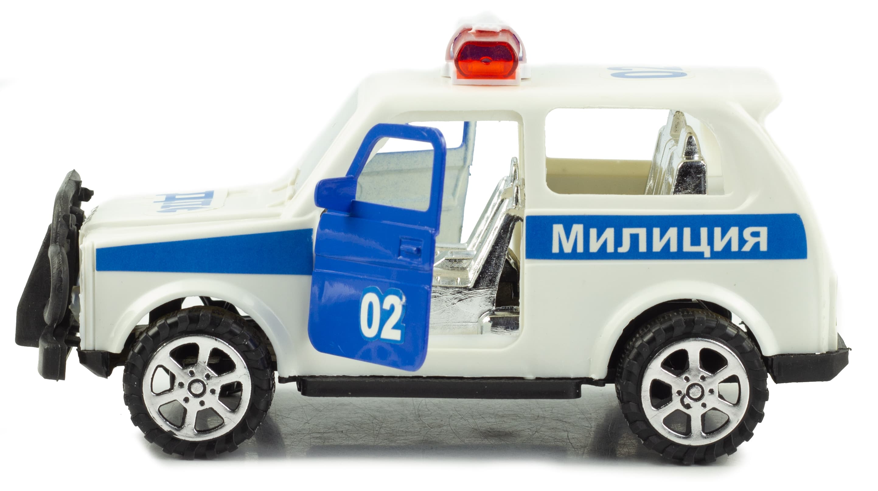 Машинка инерционная «Niva: Милиция» 17 см. 730ABCD / Бело-синий