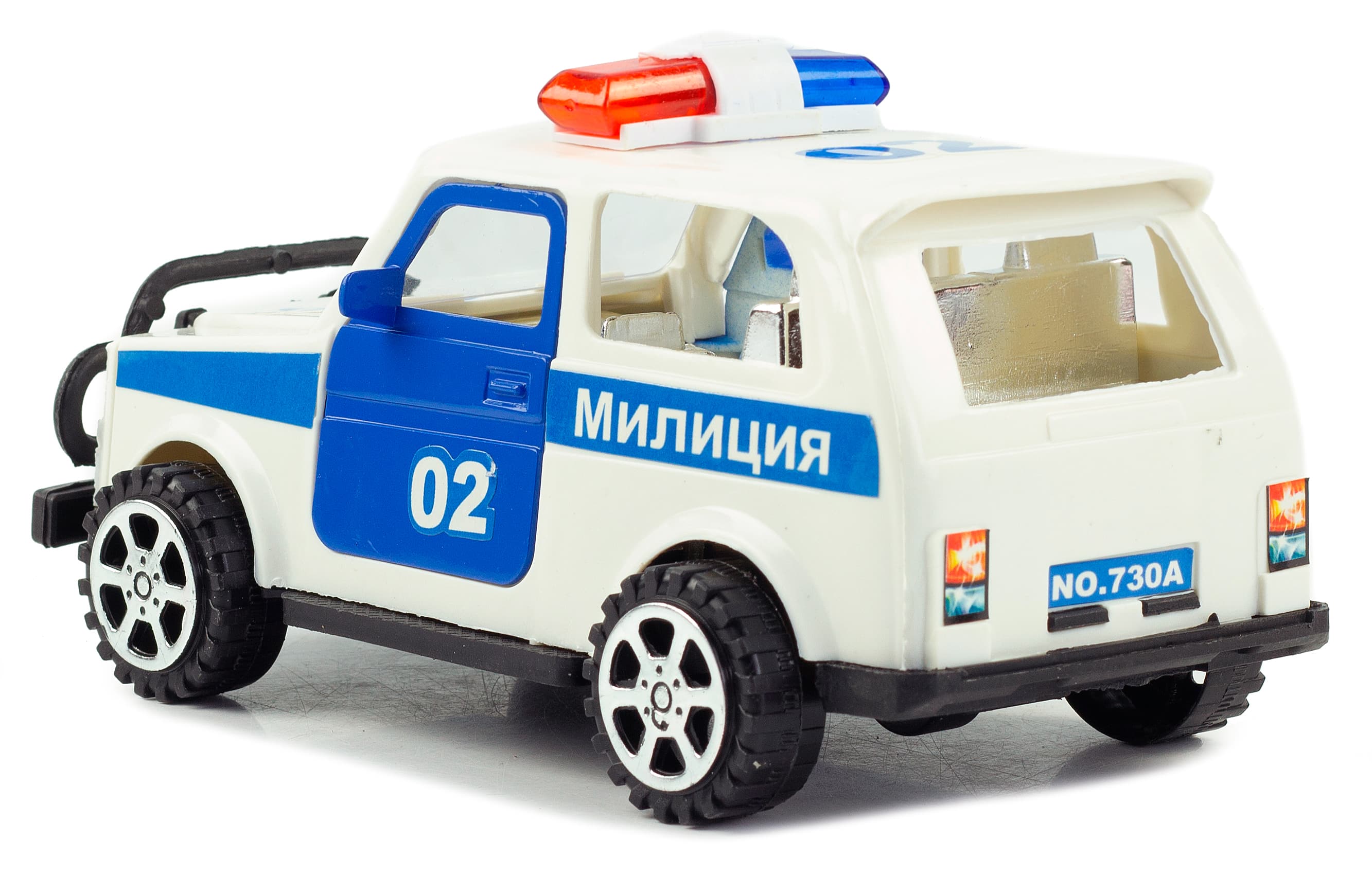Машинка инерционная «Niva: Милиция» 17 см. 730ABCD / Бело-синий