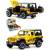 Металлическая машинка Mini Auto 1:20 «Jeep Wrangler Rubicon» 2401B-2, 20 см. инерционная, свет, звук / Желтый