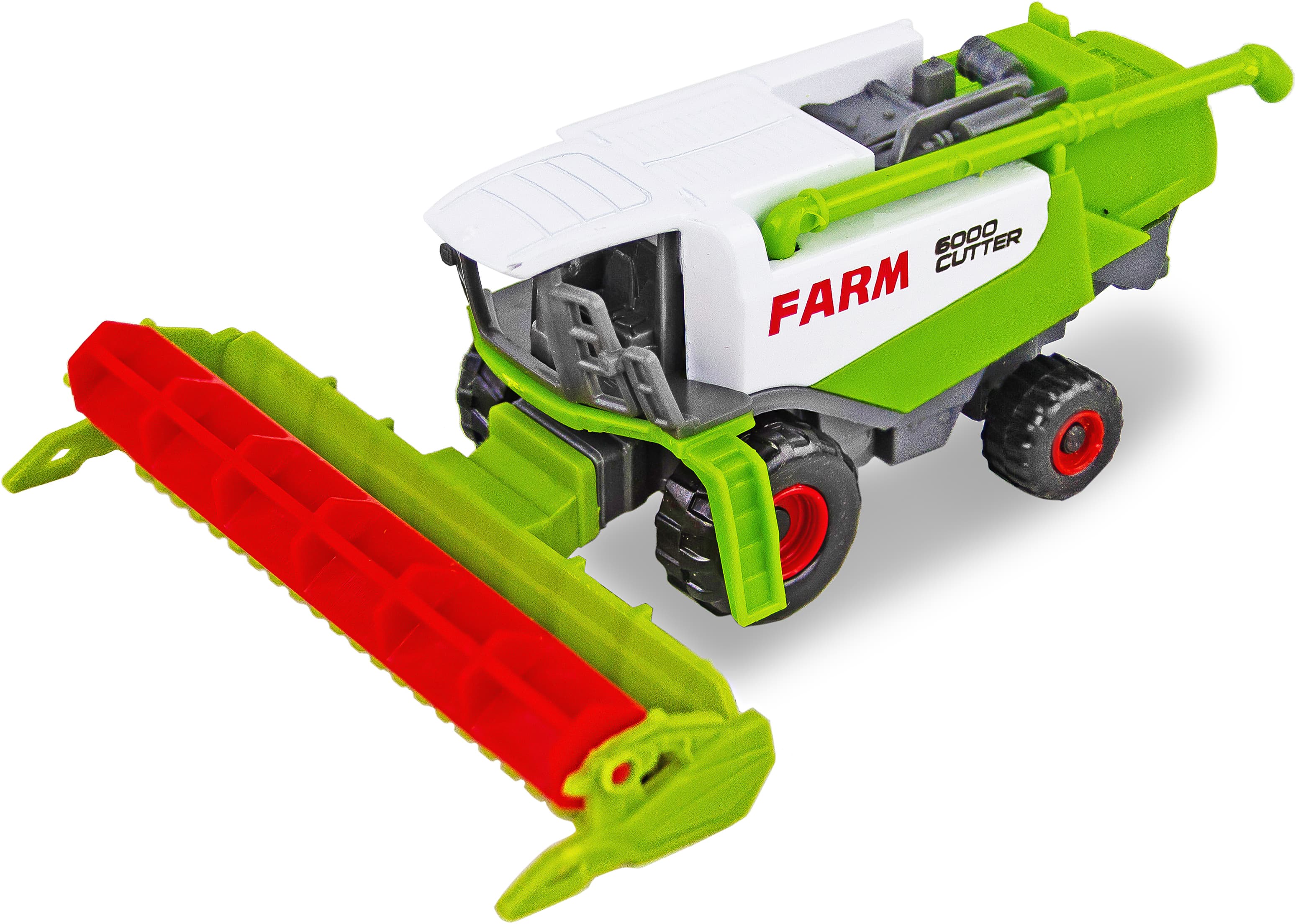 Машинка металлическая Farm Set «Трактор сельскохозяйственный с прицепом» SQ82002-2B / Зелено-красный