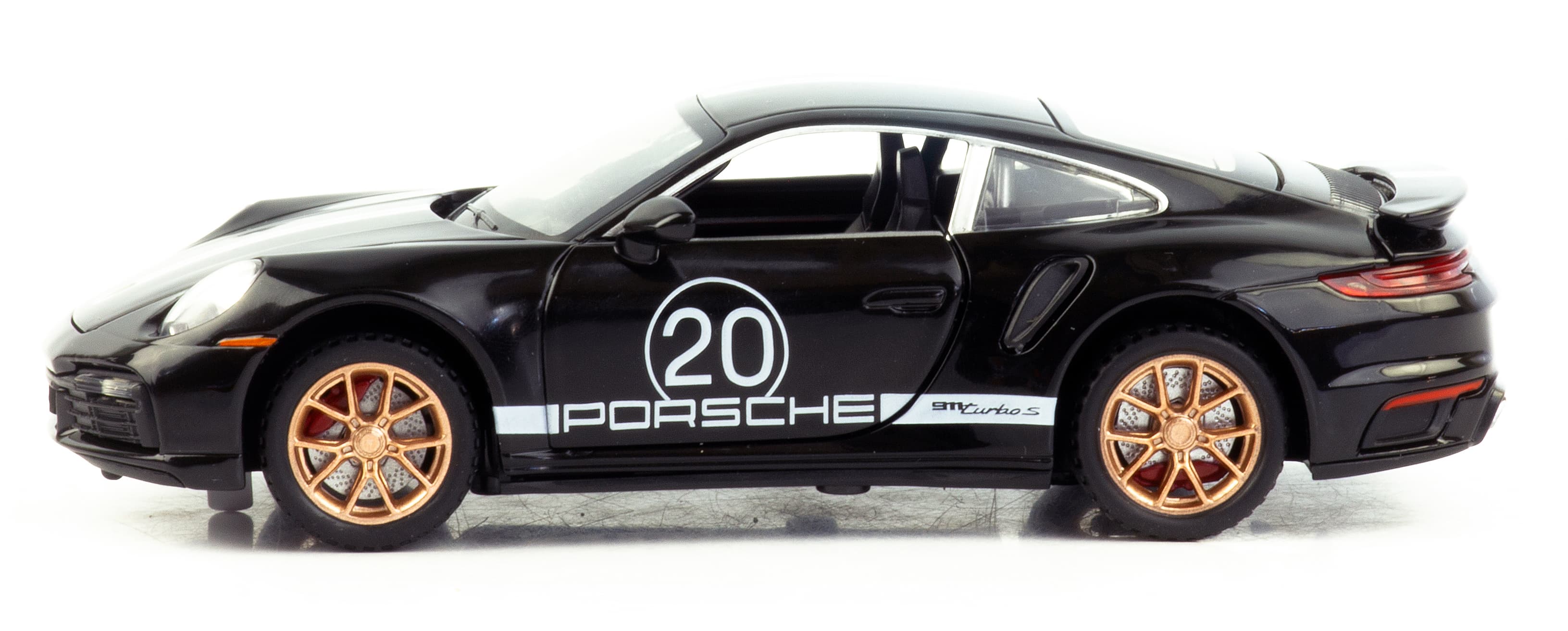Металлическая машинка Mini Auto 1:32 «Porsche 911 Turbo S» 3230В, свет, звук, инерционная / Черный