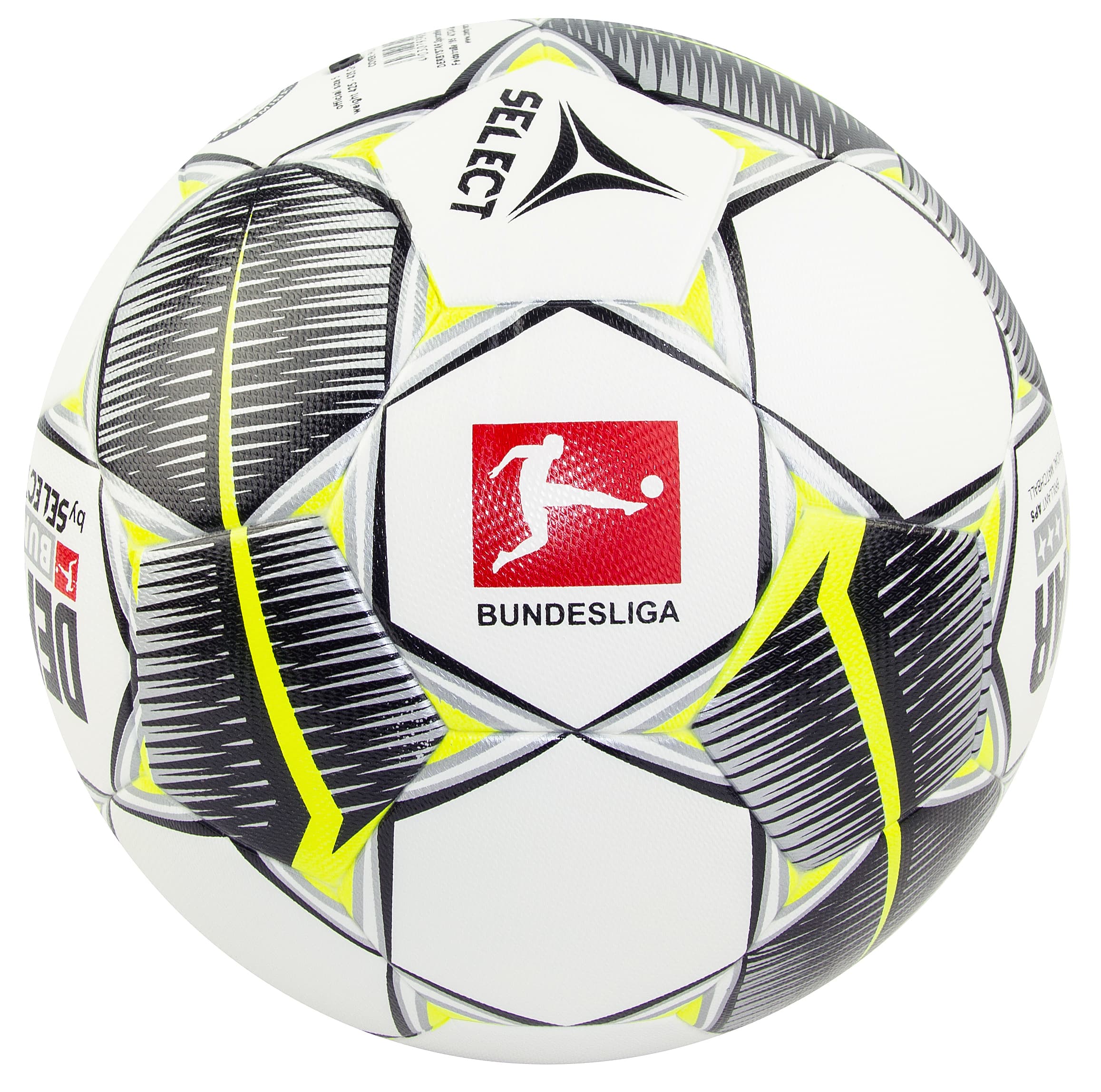 Футбольный мяч «DERBYSTAR by Select FB Bundesliga Brillant APS» размер 5, 32 панели, F33953 / Бело-желтый
