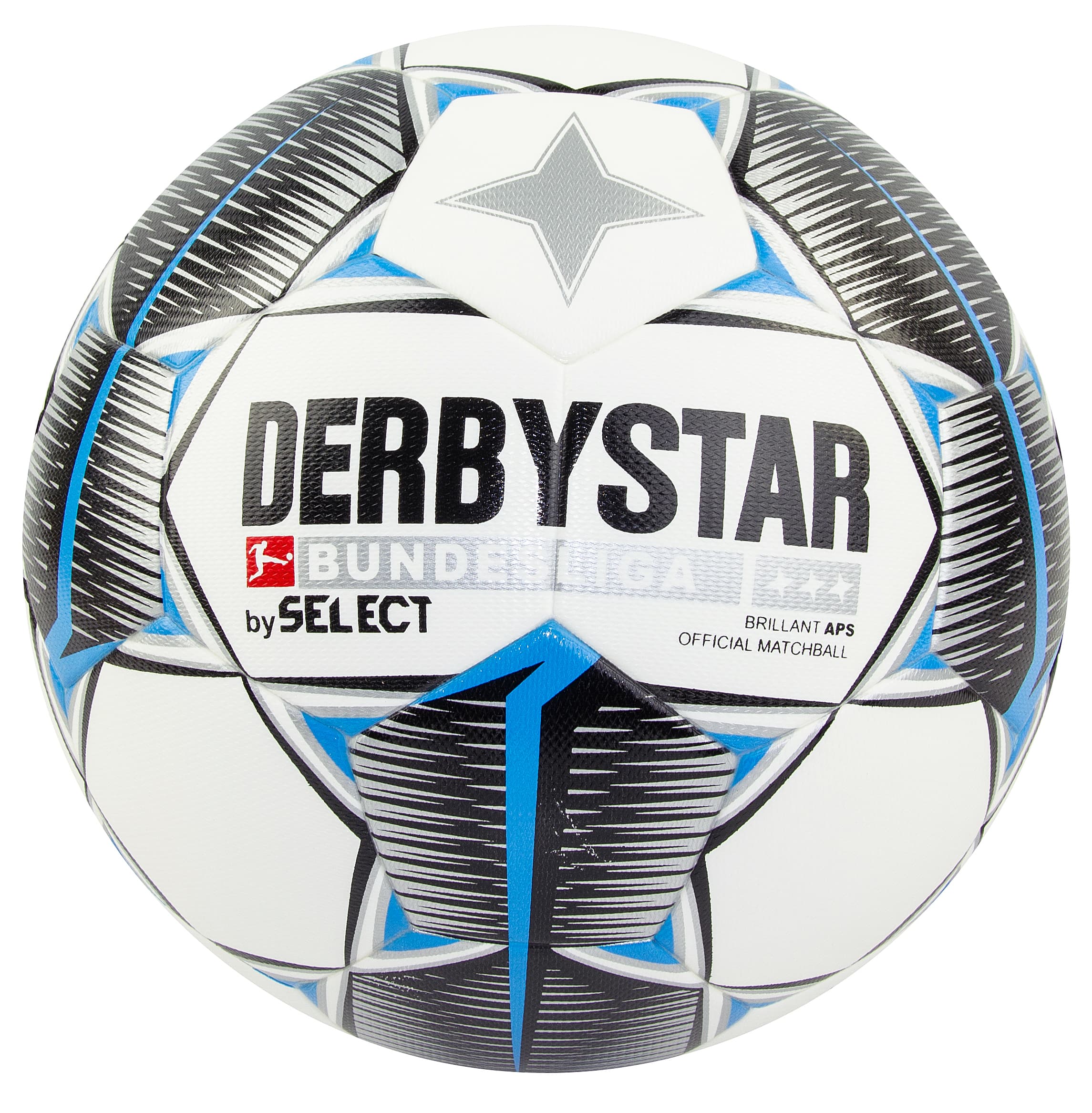 Футбольный мяч «DERBYSTAR by Select FB Bundesliga Brillant APS» размер 5, 32 панели, F33953 / Бело-синий