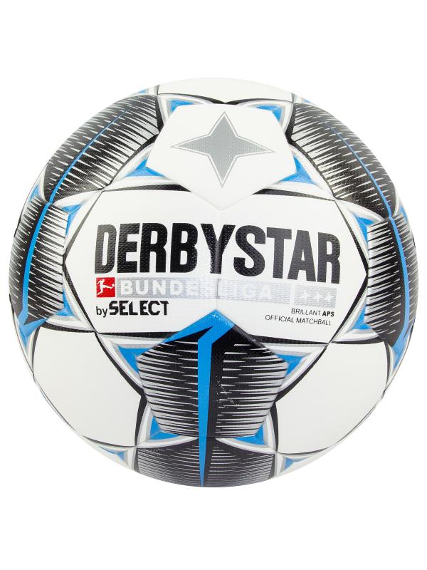 Футбольный мяч «DERBYSTAR by Select FB Bundesliga Brillant APS» размер 5, 32 панели, F33953 / Бело-синий