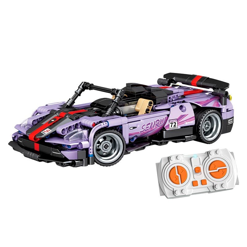 Радиоуправляемый конструктор Sembo Block «Фиолетовая гоночная машина» 701908 / 480 деталей
