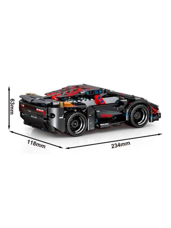Радиоуправляемый конструктор Sembo Block «Черно-красная гоночная машина» 701906 / 426 детали
