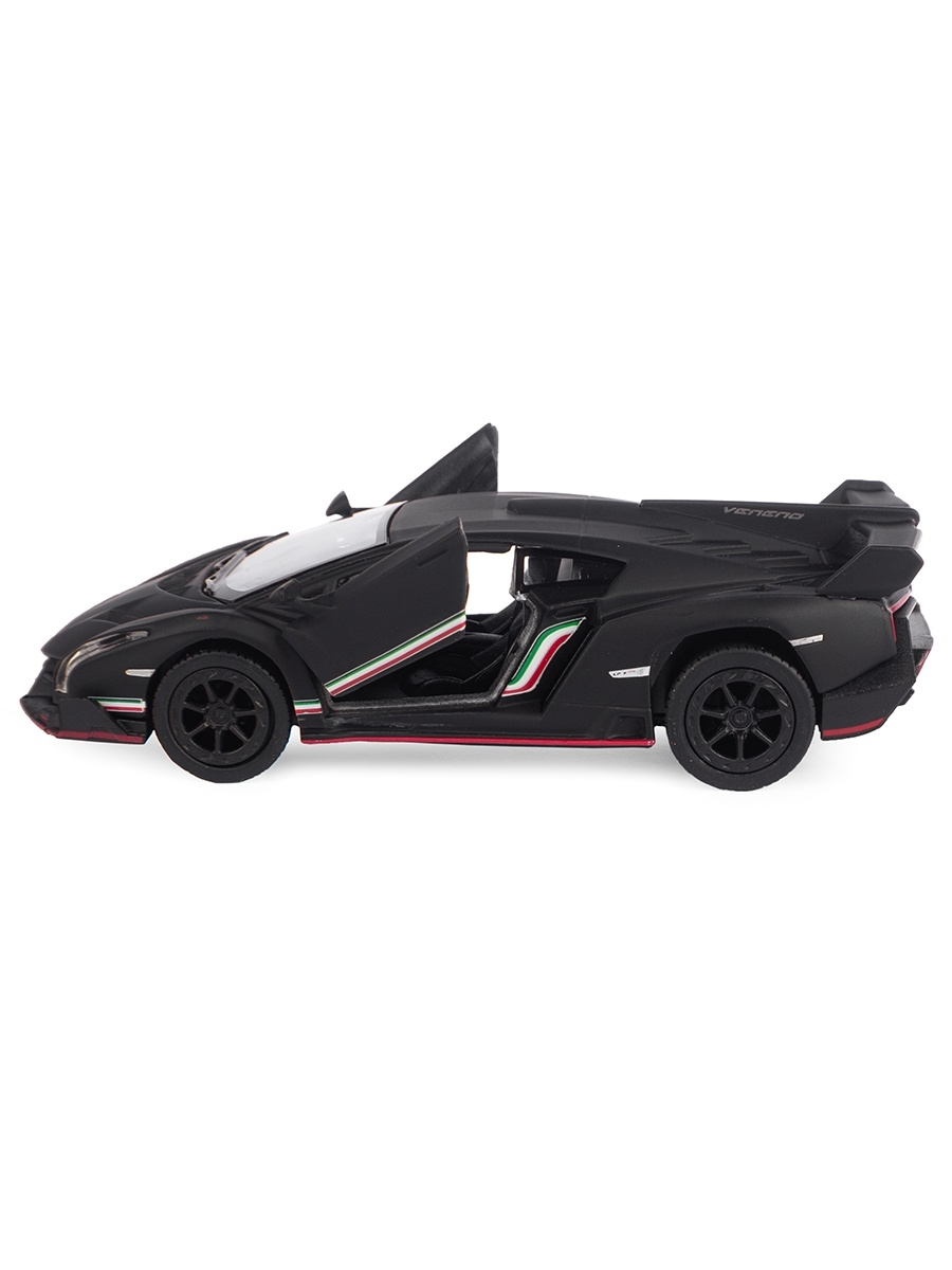 Металлическая машинка Kinsmart 1:36 «Lamborghini Veneno» KT5367D, инерционная / Черный