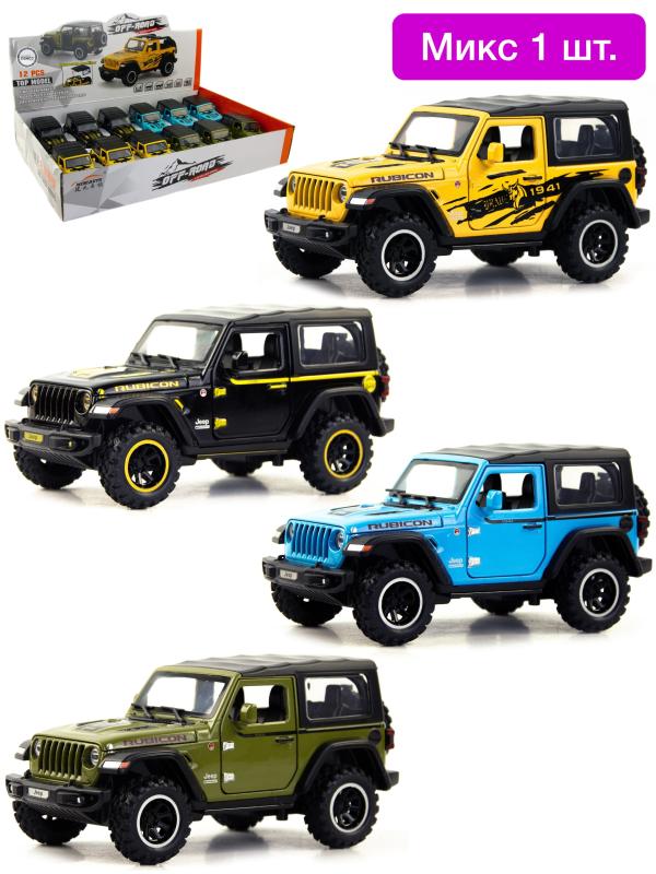 Металлическая машинка Mini Auto 1:32 «Jeep Wrangler Rubicon» DC32362, 16 см. инерционная, свет, звук / Микс