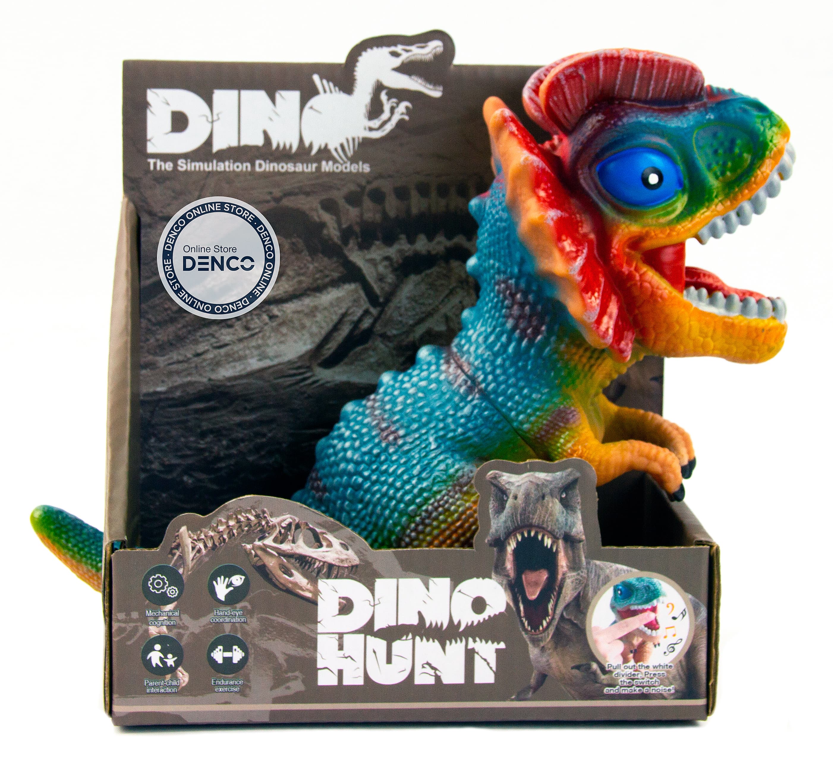 Фигурка резинового динозавра «Dino Hunt» 1888-3 со звуком 1 шт. / Микс