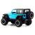 Металлическая машинка Mini Auto 1:32 «Jeep Wrangler Rubicon Off-Road» DC32372, 16 см. инерционная, свет, звук / Голубой