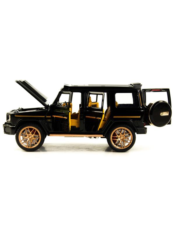 Металлическая машинка HengTeng Toys 1:22 «Mercedes Brabus G V12 900» 53522-29A, 20 см., инерционная, свет, звук / Черный