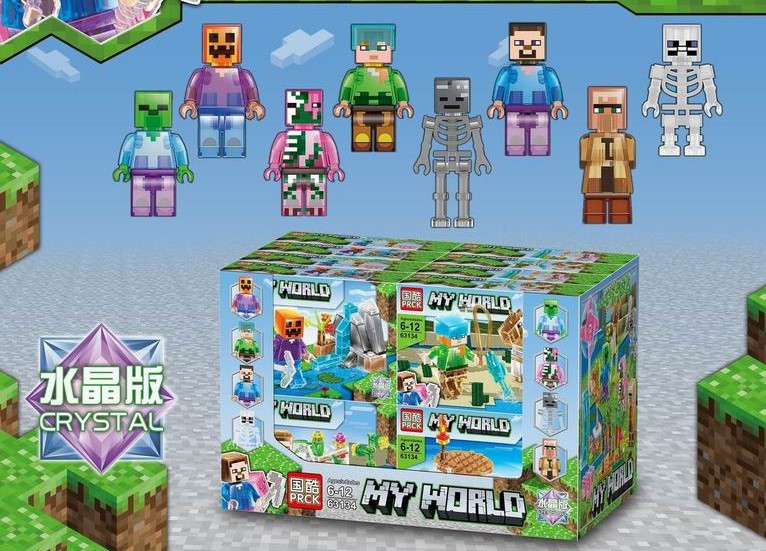 Конструктор PRCK My World «Хрустальный мир» 63134 (Minecraft) / 8 шт.