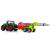 Машинка металлическая Farm Set «Трактор сельскохозяйственный с прицепом» SQ82002-1 / Темно-зеленый