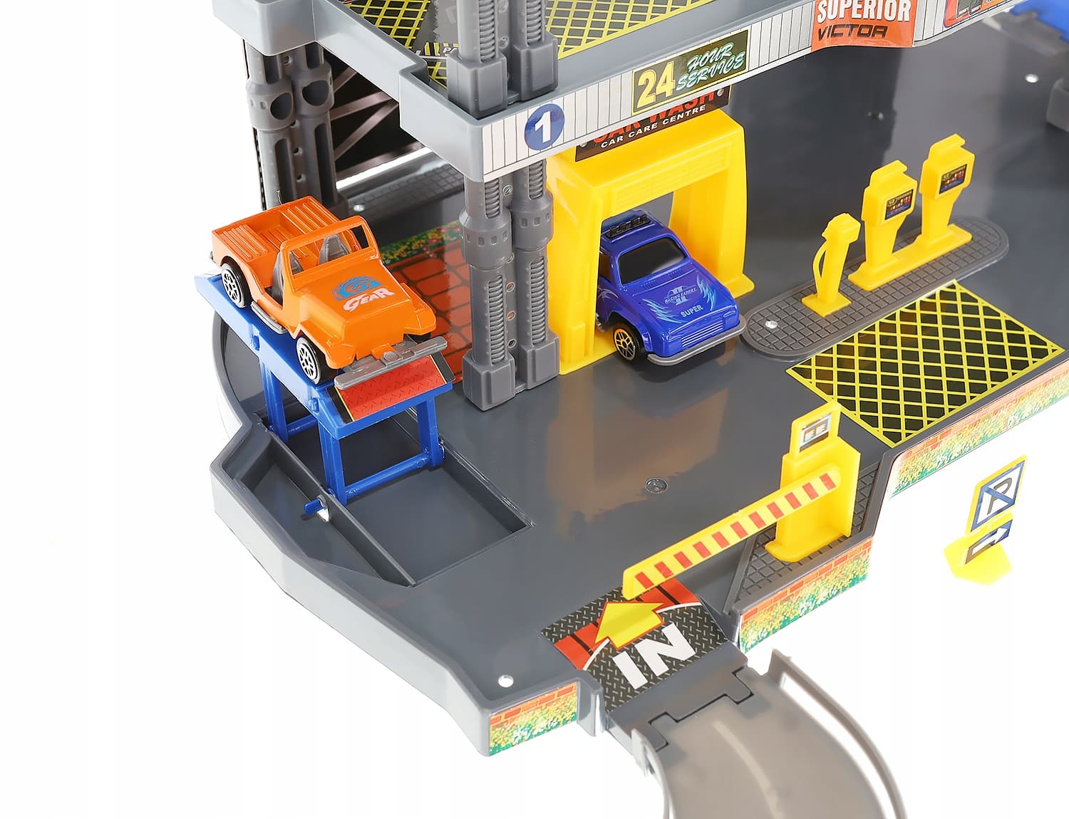 Парковка 4-х уровневая с лифтом «Городской паркинг» P2788B, 6 машинок, свет и звук