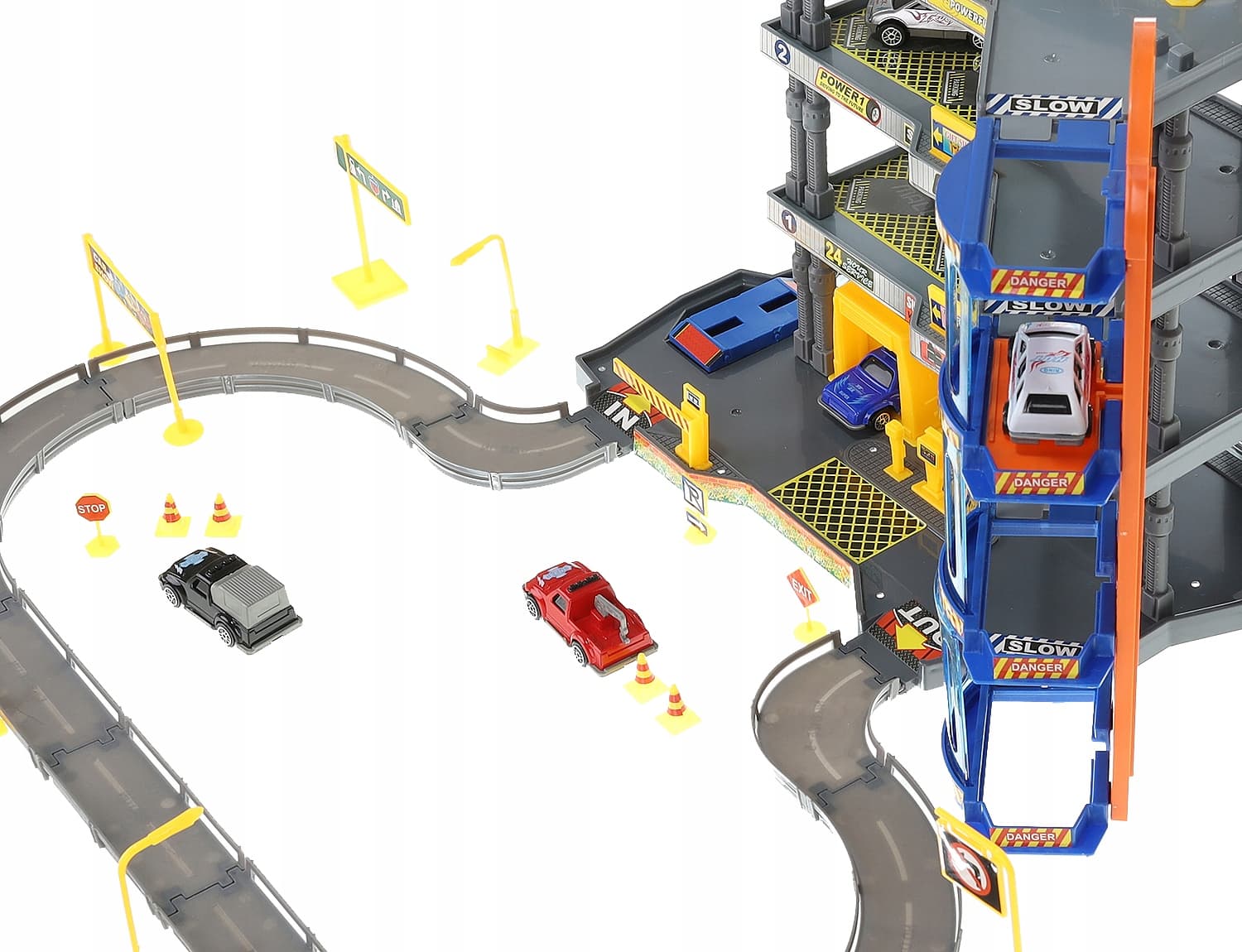 Парковка 4-х уровневая с лифтом «Городской паркинг» P2788B, 6 машинок, свет и звук