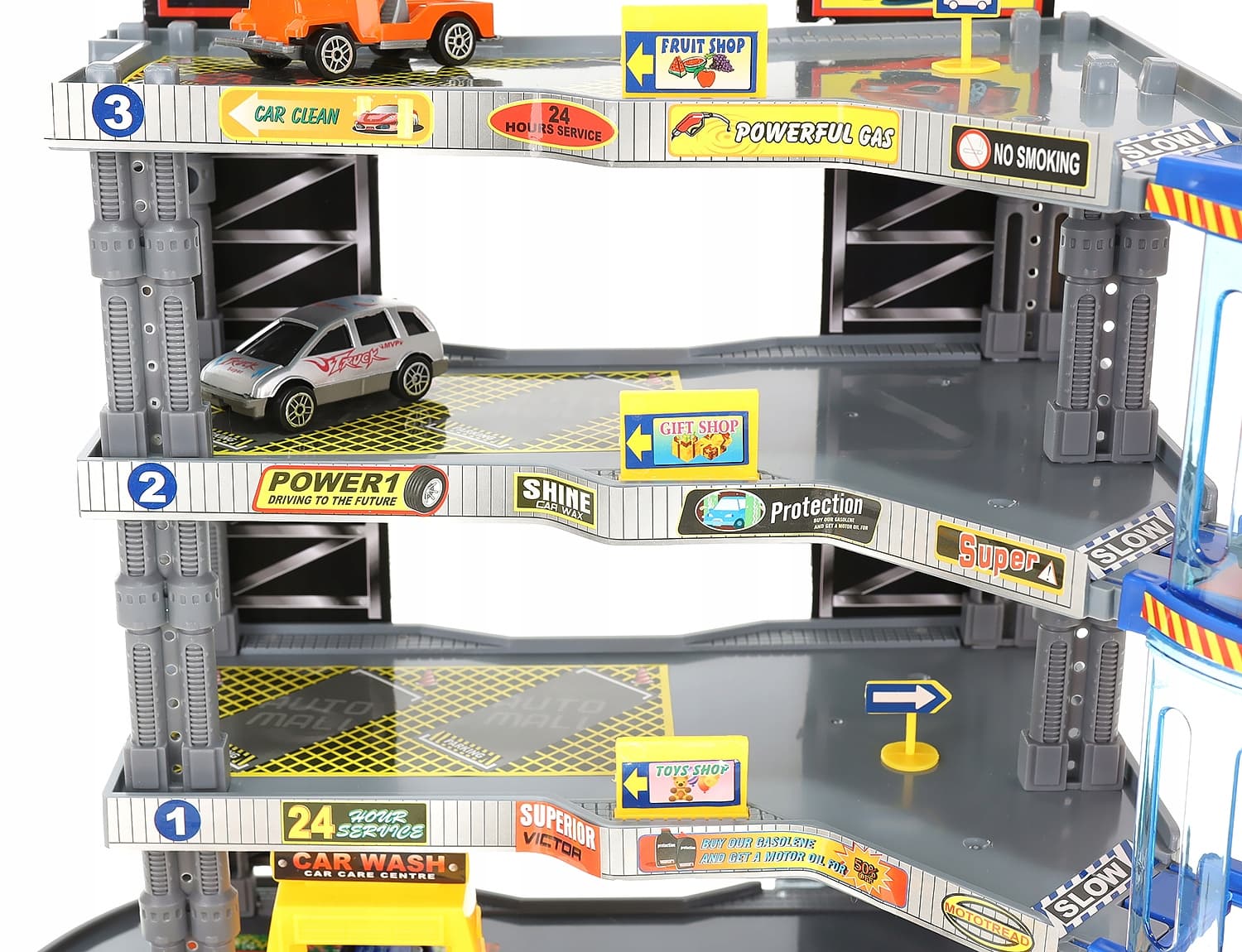 Парковка 4-х уровневая с лифтом «Городской паркинг» P2788B, 6 машинок, свет и звук