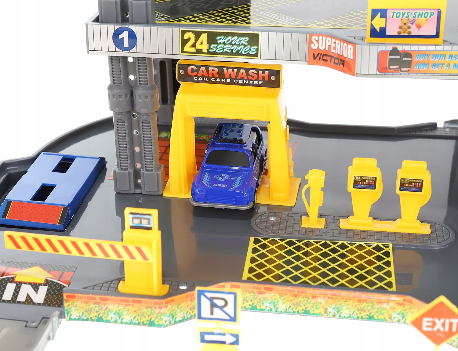 Парковка 4-х уровневая с лифтом «Городской паркинг» P2788B, 6 машинок, свет и звук