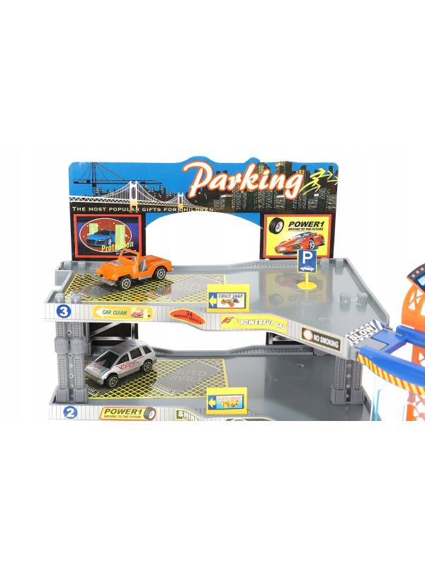 Парковка 4-х уровневая с лифтом «Городской паркинг» P2788B, 6 машинок, свет и звук