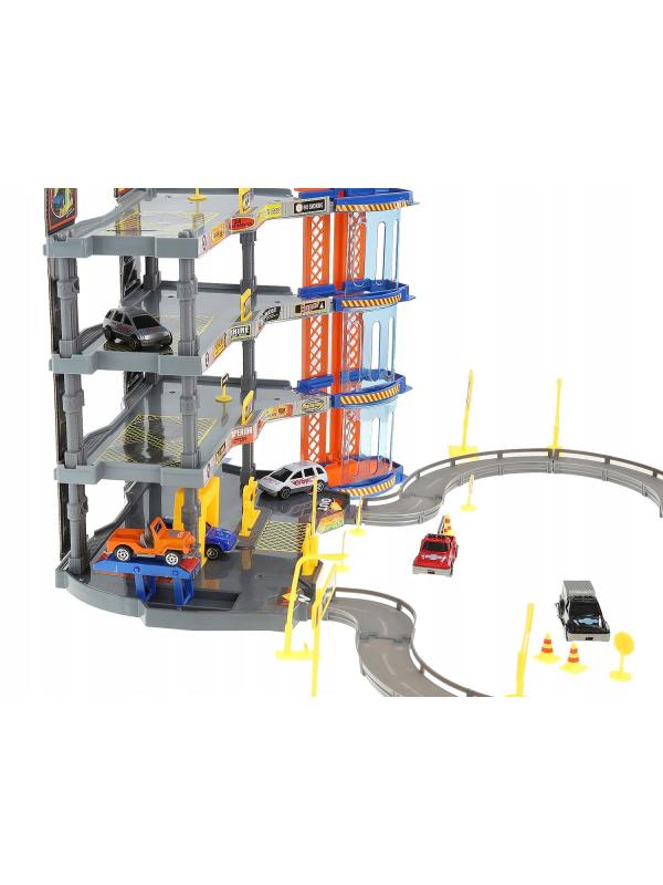 Парковка 4-х уровневая с лифтом «Городской паркинг» P2788B, 6 машинок, свет и звук