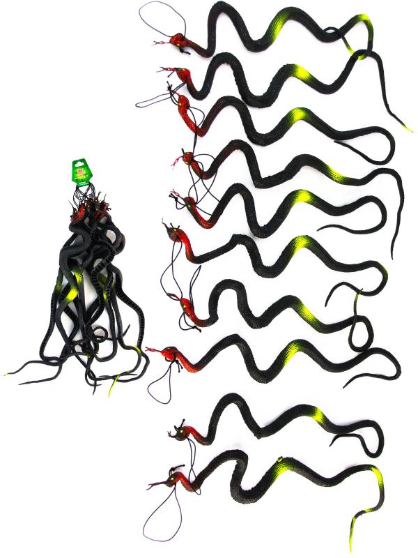 Резиновые фигурки-тянучки «Змеи» 40 см. Н47287 / 10 шт.