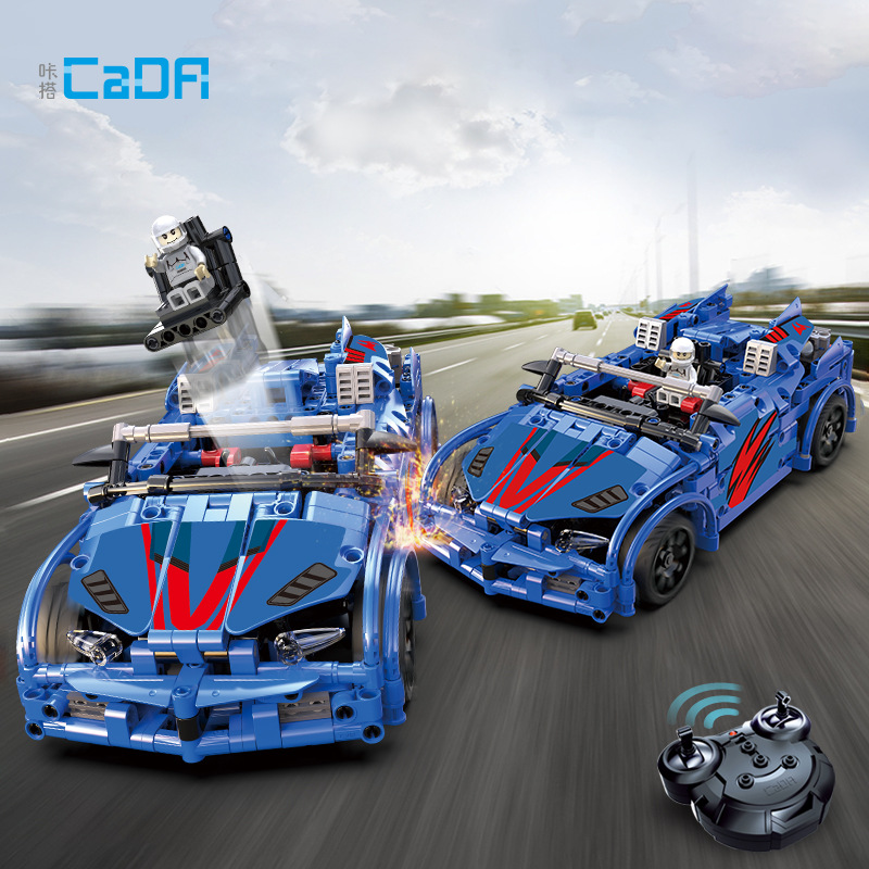 Радиоуправляемый конструктор CaDA «Гоночный автомобиль Crash Racing» C51052W / 585 деталей