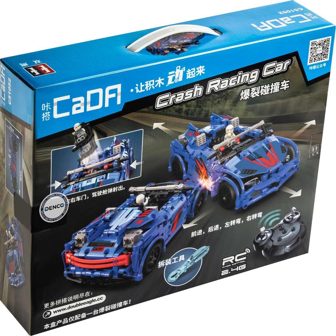 Радиоуправляемый конструктор CaDA «Гоночный автомобиль Crash Racing» C51052W / 585 деталей