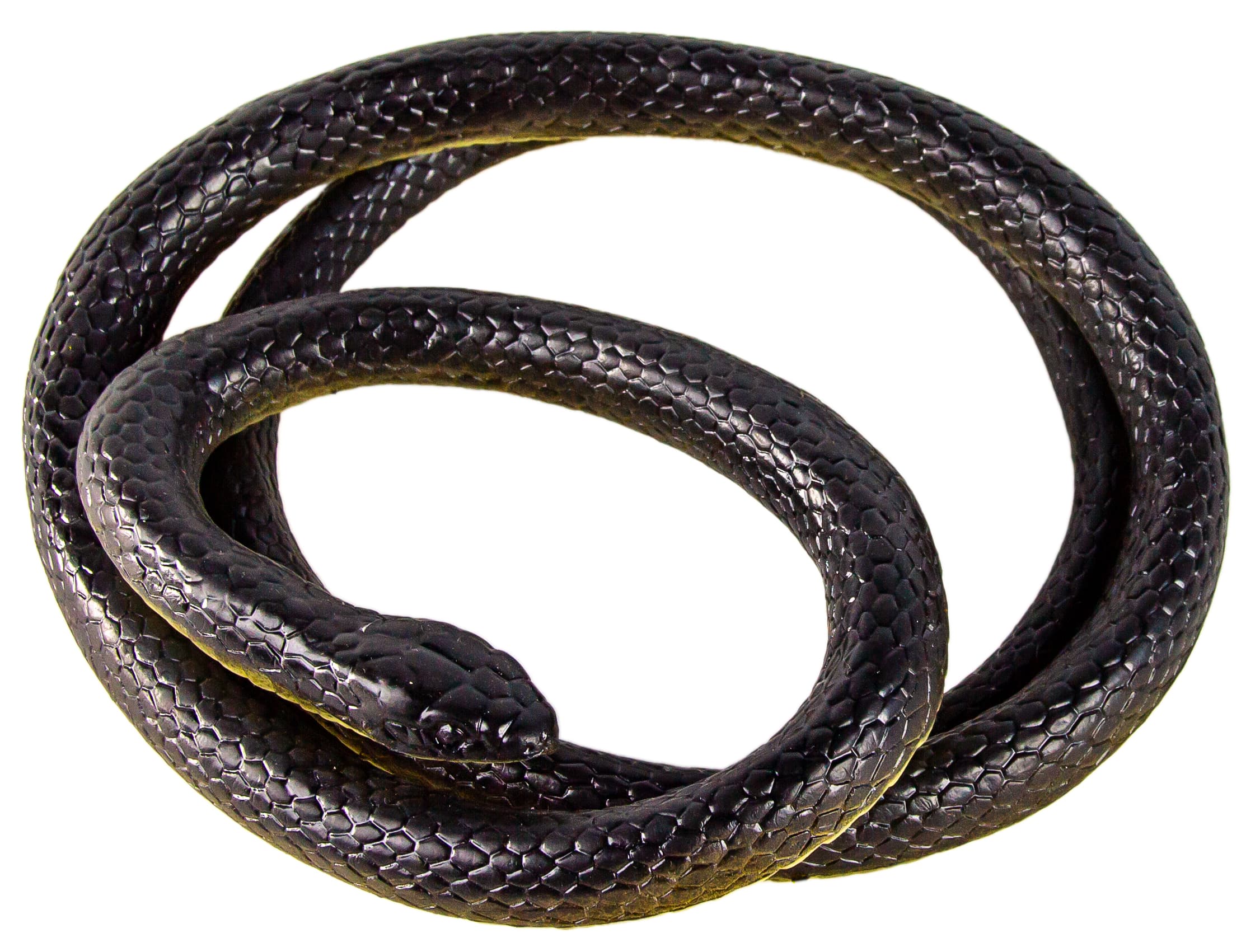 Игрушка тянучка Змея резиновая «Гадюка свернутая в кольцо» 130 см 47270 / Черная