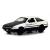 Металлическая машинка MiniAuto 1:20 «Toyota Sprinter Trueno AE86» 20 см. 2407B инерционная, свет, звук / Бело-черный